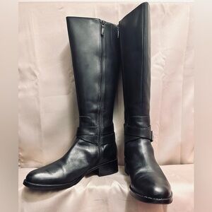 Women’s Cole Haan Equestrian Style Black Leather Tall Riding Boots Sz.10